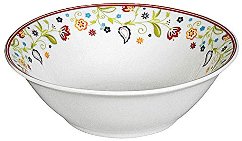Flirt by R&B 42924 Doppio Shanti Müslischale mit Paisley-Muster, Porzellan, Ø 14 x 4,5 cm, weiß/rot/grün (6er Pack)