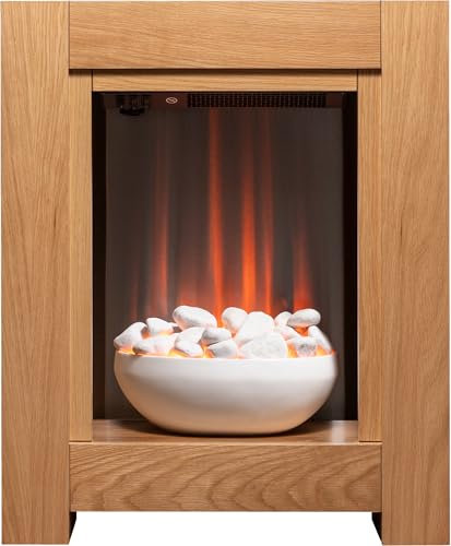 Adam Monet Fireplace Suite in Oak with Electric Fire, 23 Inch