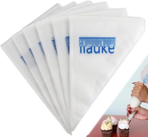ilauke Piping Bags, 100 Pcs Pastry Bags 13 Inch Anti Burst Disposable Cake Icing Bag, Durable Non-Slip Icing Piping Bag for Cake Cream Frosting Cookie, Dessert Decorating Supplies Easy to Squeeze