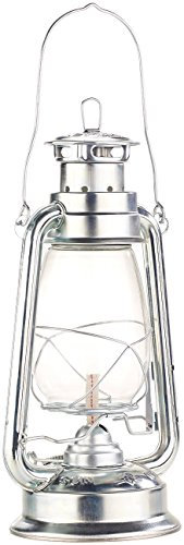 Lunartec Lampe-tempête rétro à pétrole 30 cm Amalia - Aspect Zinc