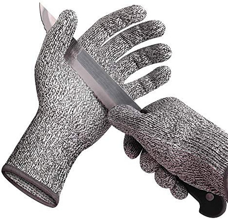HPPE Schnittfeste Handschuhe Klasse 5 Lebensmittelqualität Küche Schlachter Dipping Stich Schnittfest Outdoor Handschuhe Grau
