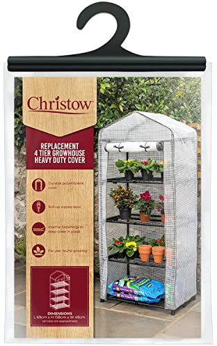 Christow Replacement Mini Greenhouse Cover, 4 Tier, Cover Only