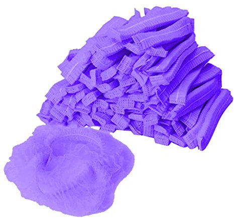 Generic 100 X Einweg Mob Caps Aus Vliesstoff, Restaurant, Haus, Küche, Lila