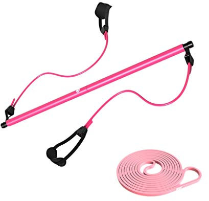 LAZYZ Pilates Stick, Dehnübung Fitness Hilfsdehnung Yoga Widerstandsbänder Eingestellt Für Beine, Gesäß, Arme, Training (Farbe : A)