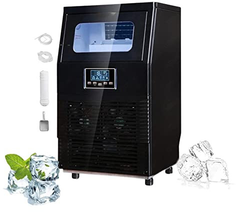 Máquina para Hacer Hielo Comercial MáQuina De Hacer Hielo Barata 40KG en 24 H MáQuina De Hacer Hielo para Casa Barata 2 Tamaños de Cubitos Maquina para Hacer Hielo En Casa