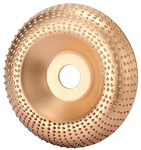 Disque de sculpture sur bois, outils de sculpture sur bois, roue de 100 mm, disque abrasif en carbure de tungstène, disque abrasif de polissage, plaque de meulage pour meuleuse d'angle, 16 mm (doré)