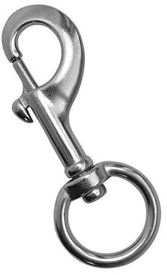 Mousqueton INOX Longueur 120mm Targette à Emerillon Tournant INOX A4