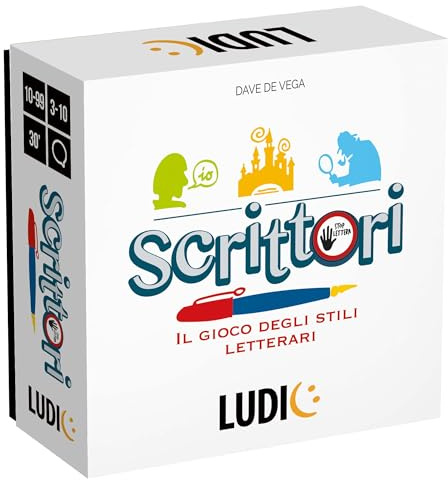 Ludic - Schriftsteller Gesellschaftsspiel für die ganze Familie 10-99 Jahre