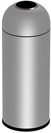 DYPASA Poubelle d'extérieur Grande Open Top Commercial Poubelle Bureau Mall Area Outdoor Trash Can13 Gal / 50L Lourd Classification Poubelle Courtyard (Color : Silver, Size : Small)