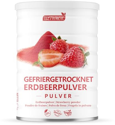 Poudre de Fraise Séchée Haut de Gamme | Poudre de Fraise en Poudre Lyophilisée - 450g, 100% Naturelle Pour la Pâtisserie, Sans Aucun Additif