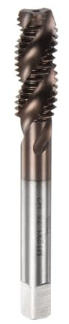 sourcing map Taraud à cannelure spirale M12 x 1,75 M35 en acier rapide (HSS), aluminium et nitrure de titane (AlTiN), tarauds de fraisage métriques pour tours de coupe en acier, bronze