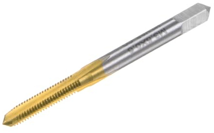QUARKZMAN Gewindebohrer Metrisch M3.5 x 0.6, Titanbeschichtetes Kobalt-HSS (High-Speed-Stahl) mit 3 geraden Schneiden, Maschinen-Mini-Mikro-Gewindeschneidwerkzeug