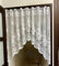 Yaland Jacquard brillante ventana ventana arco visillo con diseño de flores blanco cortina corta para decoración de ventanas de café 1 unidad alto x ancho 100 x 160 cm