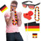 YADODO Deutschland Fanartikel Em 2024 Fanartikel mit 2 Stück Deutschland Flagge Klein 1 Stück Hawaikette Sonnenbrille Sportpfeifen Sticker Deutschland Fußball Fussball EM 2024 Fan für EM Deko 2024