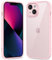 oakxco Custodia Sottile e Trasparente per iPhone 13 Mini Cover, Custodia Ultra Slim Guscio Rigido Trasparente Ibrida in Plastica Rigida e Gomma Siliconica Morbida, Anti-Giallo, Rosa