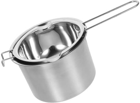 TOPPERFUN Olla Para Baño María De Acero Inoxidable 600ml 16cm, Resistente a Oxidación, Con Asas Seguras Para Fundir Cera, Chocolate y Mantequilla, Uso Doméstico y Repostería, Cocina Diaria