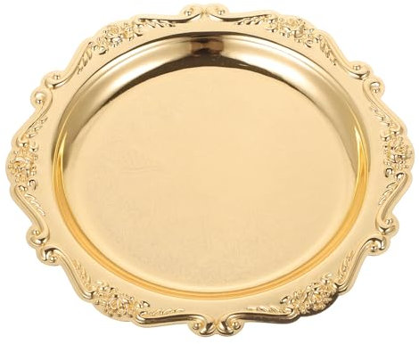 HOLIDYOYO Vassoio Elegante Per Servire Snack e Dolci Piatto Decorativo Per Frutta Gioielli e Feste Misura Resistente e Stile Vintage