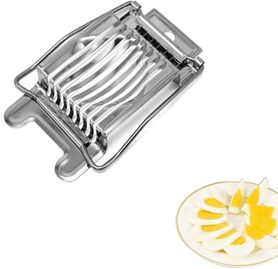 Eierschneider, Profi-Eierteiler, Eierschneider, Edelstahl Schneidedraht Eierteiler für runde und ovale Scheiben, Eierschneider aus Aluminium spülmaschinenfest