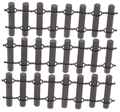 TINEASUR 10piezas Valla De Madera Miniatura Decoración De Jardín Valla De Jardinería para Casa De Muñecas