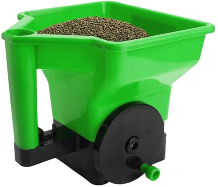 Spandiconcime manuale per prati, seminatrice da giardino – Grande capacità di diffusione di fertilizzanti da giardino per aziende agricole residenziali