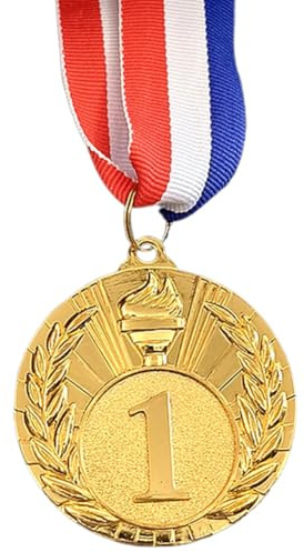 KOBONA Médailles de récompense, 1ère, 2ème, 3ème médaille de récompense pour enfants et adultes Médaille du gagnant avec ruban de cou Médailles de gagnant en métal de 5 cm Médailles de compé