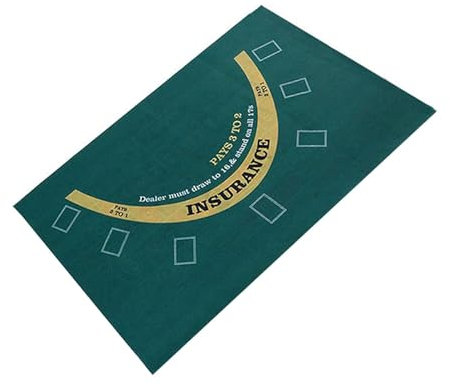 Zubehors Doppelseitige Pokermatte | Table Felt Texas Hold'em & Blackjack Kartenspiele | Blackjack Filzpad | Platzsparende Roll-up Roulette Tischmatte 23,62 x 35,43 Zoll