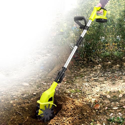 ELIKBH Tiller 97-127cm Maniglia Regolabile Gamma Tiller Strumento coltivatore Elettrico per Prato Cortile