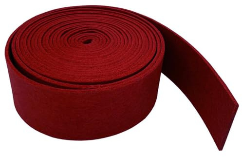 aufodara Filzrolle 5cm x 500cm Filzband Filzstoff 3mm Dicke Polyester Filz für DIY Aufbewahrungstasche Filzunterlage Patchwork Nähen Basteln Handwerken Dekoration (Weinrot)