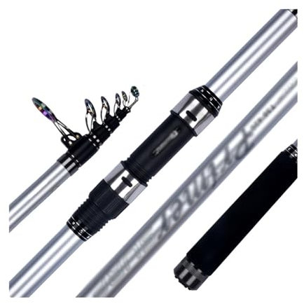yixinzi-2024 Angelruten Surf Stange 5.0/4.5/4.2/3,9 m Teleskop Angeln Reise Power 60-200g Wurf Surfcasting Shore Angelrute Teleskoprute(5.0m(60-150g))