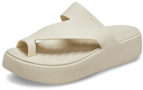 Crocs Getaway Platform Toe Loop, Sandali Donna, Sandstone, 37/38 EU