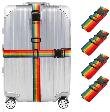 FDEETY Sangle Bagage Réglable Robuste Ceinture Valise Sécurité Accessoire Voyage Protection Bagage Attache Solide Transport Aérien