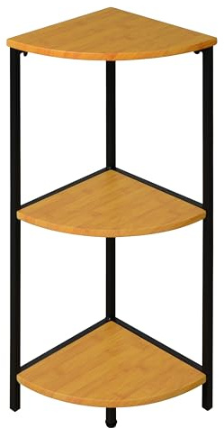 spot on dealz Corner Shelf 3-Tier Storage Shelves Small Bookshelf Corner Storage Unit Space-Saving Shelf Home Organization Display Shelves Compact Bookshelf Corner Shelving Unit Decorative Shelves