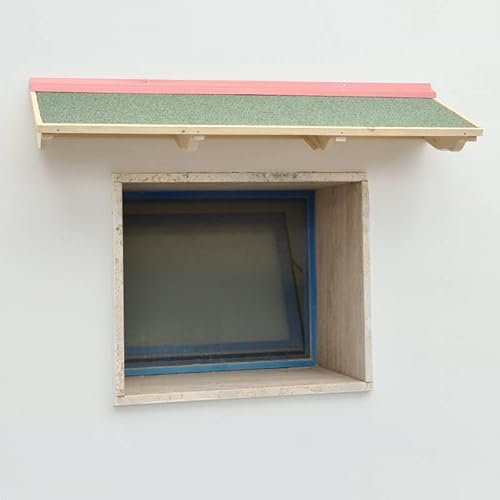Home Idea Italia Tettoia Copri Finestra in Legno di Abete con Sporgenza Ferramenta Inclusa (Legno Abete, 154 x 40 Cm)