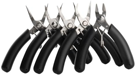 ZORESCOLEO Juego de 5 herramientas multifuncionales de joyería, juego de alicates de punta redonda para manualidades y reparaciones profesionales