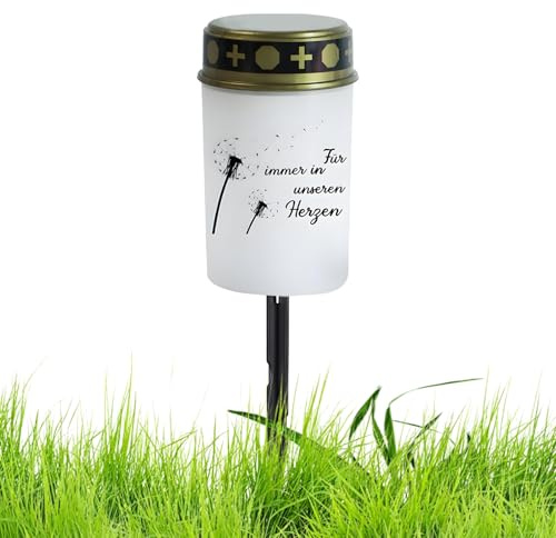 Generisch Luci funerali per cimitero – Lampada a candela da giardino | a LED per giardino, cimitero, cortile, decorazione per feste