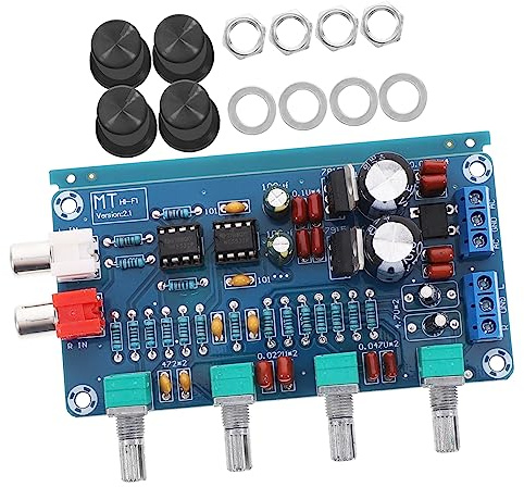 IWOWHERO Mini Amplifier Board, Digital Subwoofer Power Amplifier Accessory with Adjustable Tone and High/low Volume Control for Recording Audio Equipment
