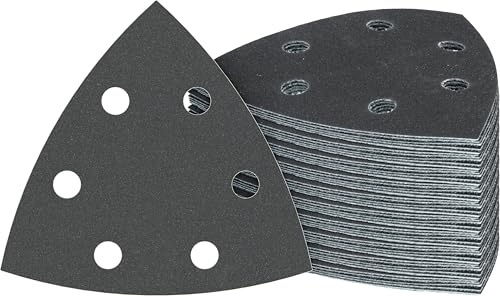 Bosch 50 hojas de lija PRO F355 para lijadoras Delta (para hormigón, piedra dura, Ø 93 x 93 mm, accesorio profesional multiherramienta, lijadora delta)
