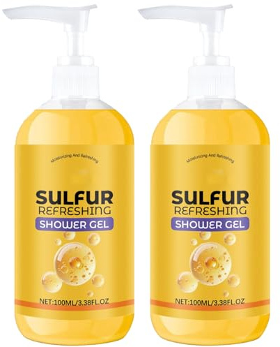 Savon Soufre,Gel Douche Au Soufre 3 En 1,Nettoyage en Profondeur,savon au soufre,Nettoyage Quotidien du Corps,nettoyage quotidien en profondeur, rafraîchissant et apaisant, pour femmes et homme (2)