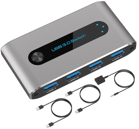 Commutateur USB 2 entrées 4 sorties pour un partage de périphériques entre deux ordinateurs Commutation USB pour clavier, souris, PC