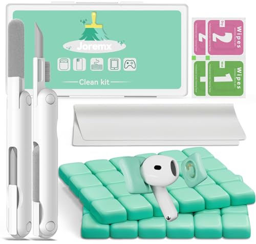 joremx 3-in-1 Cleaning Putty Set for AirPods & Earbuds/Earphone (Green) | Ideal For Hard-To-Reach Corners, For Port/iPhone/iPad/Laptops, Includes Multi-Purpose Cleaning Pen & Dry/Wet Cleaning Cloth