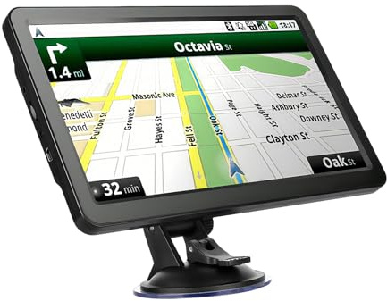 Brynest 9Inch Sat Nav, HD Touch Screen GPS Navigation for Cars Trucks with UK, Europe Maps, HGV Sat Nav Trucks, Lifetime Free Updates, Support Postcode Search, Speed Camera Alert, Voice Guidance, POI