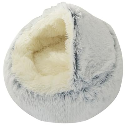 Cama Tipo Cueva para Perros, Cama pequeña Cerrada para Mascotas, cómoda y Suave, cálida para Gatitos de Invierno, Perros pequeños y Grandes