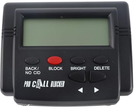 Walmeck Anrufblocker-Telefon 4000, Anrufer-ID-Box-Blockiergerät, One-Touch-Nummernblockierung, Robocalls, Störende Anrufe, Anwendbar für das