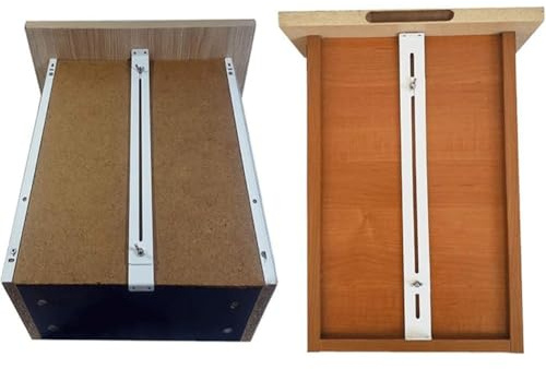 Heavy Duty Drawer Repair Kit for Wooden, MDF & Chipboard Drawers, Adjustable 14–24 in Steel Brackets with Full Hardware, Silver