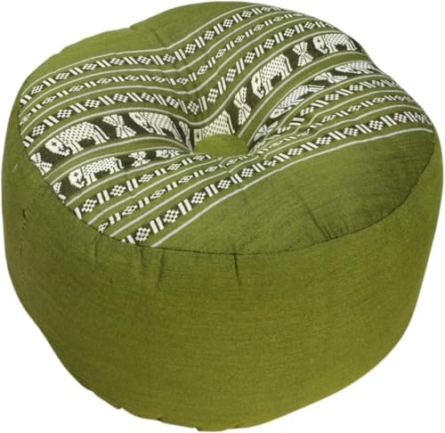 Guru-Shop Cuscino per la Meditazione Cuscino per lo Yoga, Cuscino per la Seduta, Cuscino per il Pavimento, Cuscino Decorativo - Verde, 18x30x30 cm, Cuscino per la Meditazione Cuscino per la Seduta
