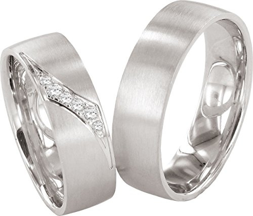 JC TRAURINGE 2 HEARTS COLLECTION 333er EHERINGE 8 KARAT WEIßGOLD J145