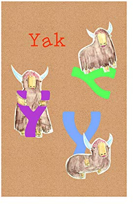 Komar Wandbild | ABC Animal Y | Poster, Kinderzimmer, Buchstaben, Bild, Wohnzimmer, Schlafzimmer, Dekoration, Kunstdruck | ohne Rahmen | P036Y-50x70 | Größe: 50 x 70 cm (Breite x Höhe)