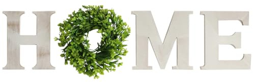 BESPORTBLE Holz Home Buchstaben Wand Dekobuchstaben Grün Kranz Holzbuchstaben Deko Schriftzug Weihnachten Wanddekoration Tischdeko Weihnachtsdeko Wohnzimmer Dekoration Geschenk