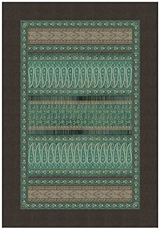 Bassetti Plaid Piazza Ducale V1 Verde Baumwolle, Größe: 135cm x 190cm, 9314412