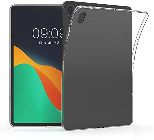 kwmobile Hülle kompatibel mit Samsung Galaxy Tab S7 FE Hülle - weiches TPU Silikon Case transparent - Tablet Cover Transparent